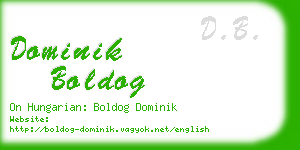 dominik boldog business card